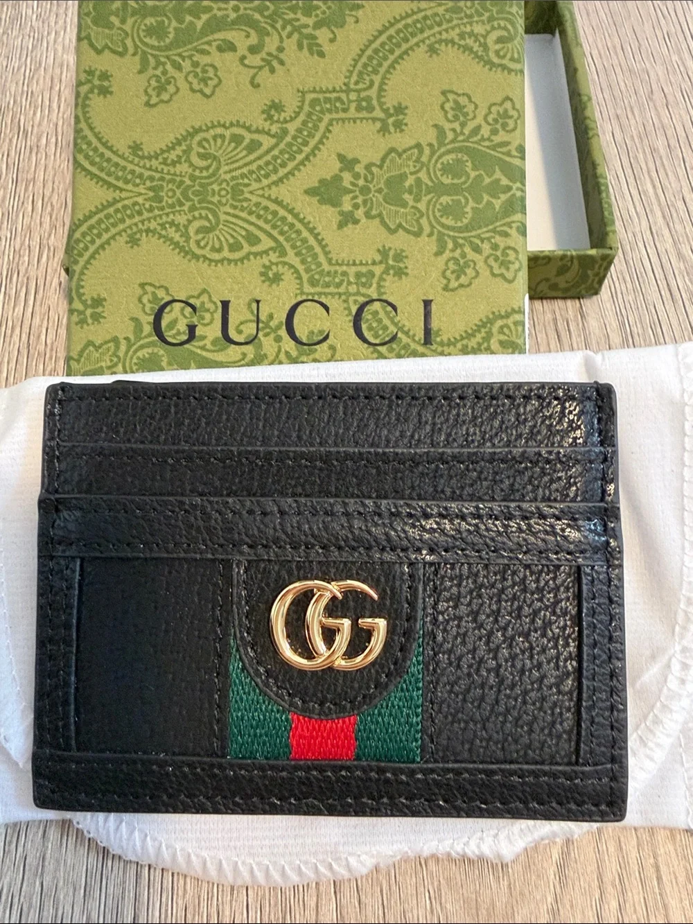 Gucci Olive Green Patterned Small Accessories Box